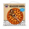 BigMouth pizza beach blanket in retail packaging
