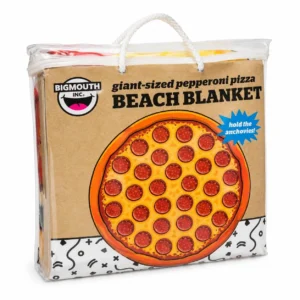 BigMouth pizza beach blanket retail package front
