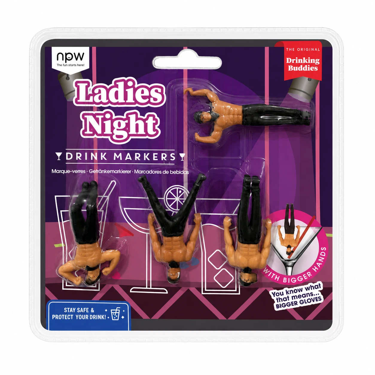 NPW Drinking Buddies Wine Glass Markers