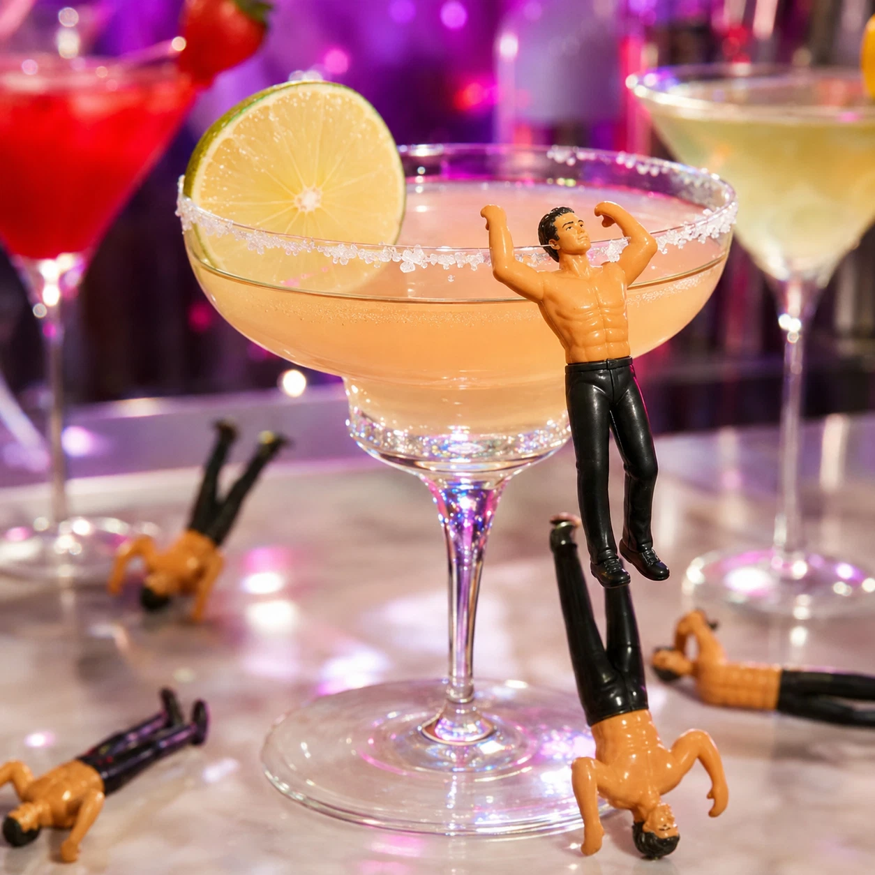 NPW Drinking Buddies Wine Glass Markers — alternate view
