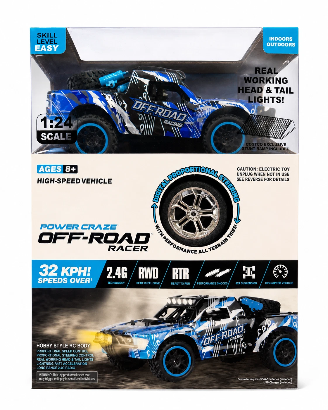 Power Craze 1:24 Off-Road RC Truck — alternate view