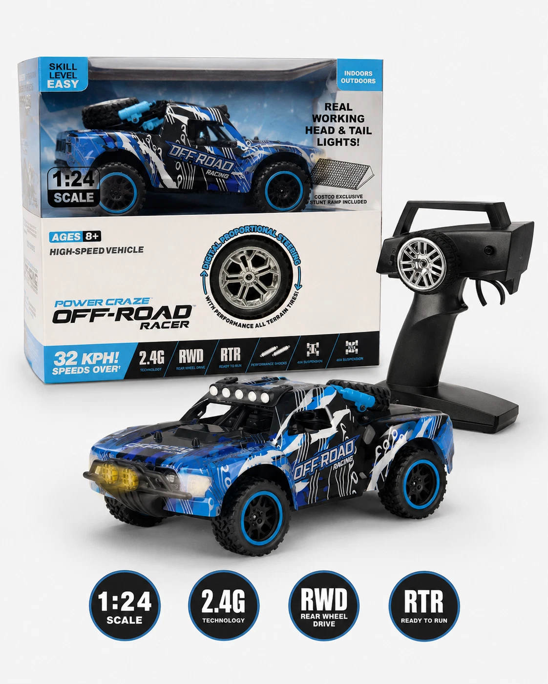 Power Craze 1:24 Off-Road RC Truck