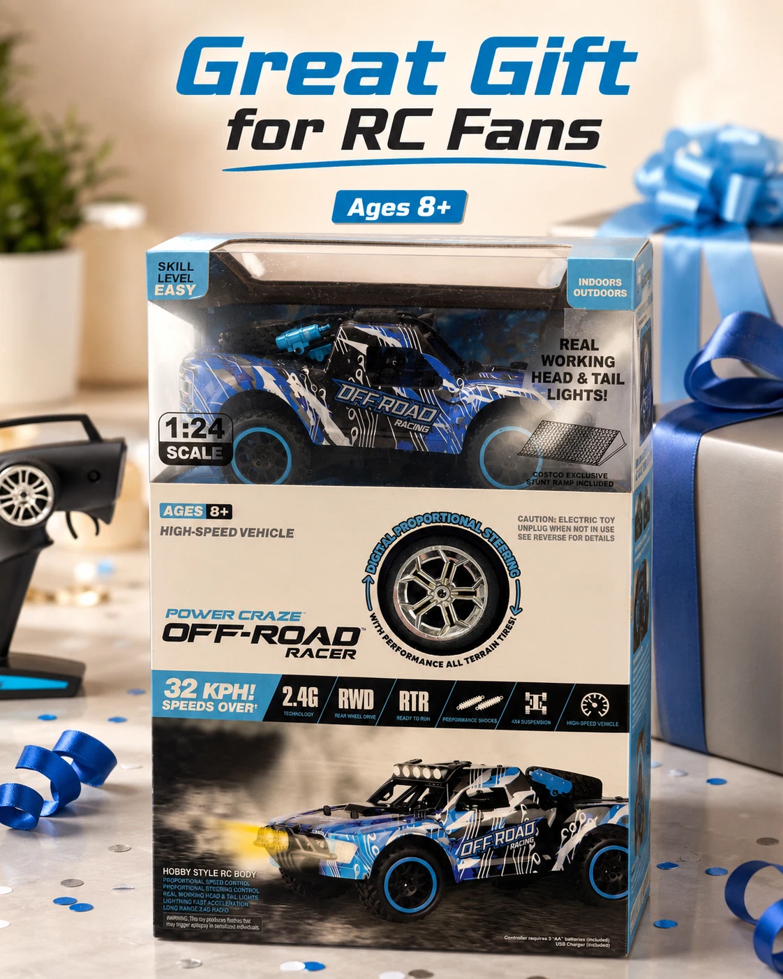 Power Craze 1:24 Off-Road RC Truck — alternate view