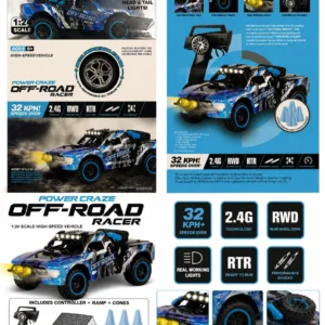 Power Craze 1:24 Off-Road RC Truck — alternate view
