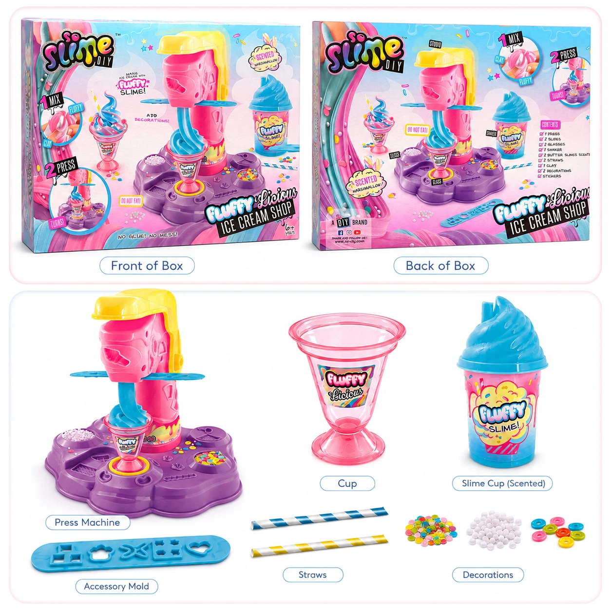 So Slime DIY Fluffylicious Ice Cream Shop Slime Kit — alternate view