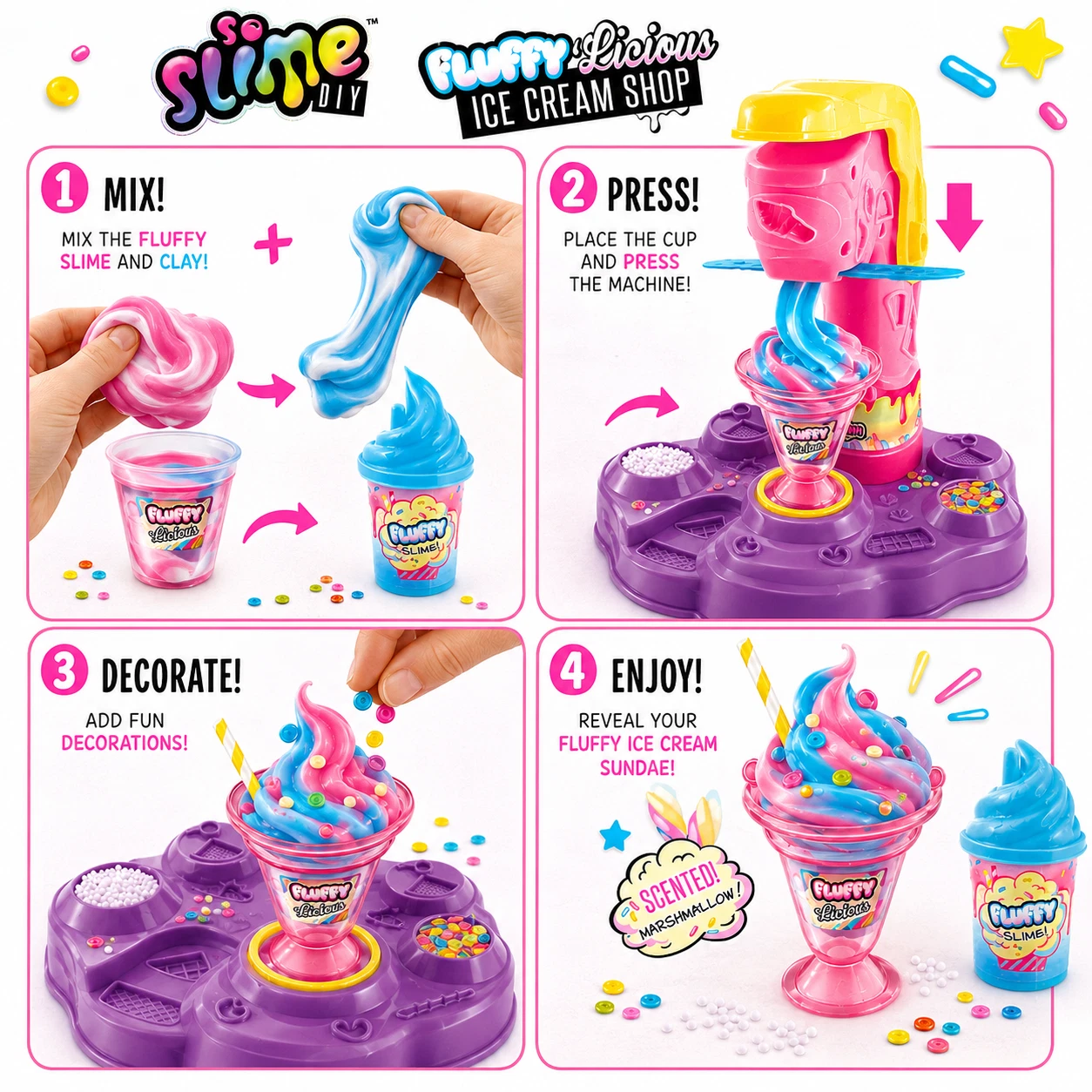 So Slime DIY Fluffylicious Ice Cream Shop Slime Kit — alternate view