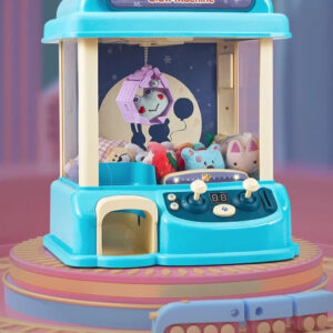 Kids mini claw machine arcade grabber toy with plush prizes and capsule balls