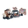 Kids pretend play coffee machine toy set 41 pcs with dessert display and order screen